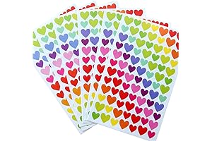 18 Sheets Valentine Heart Stickers for Kids