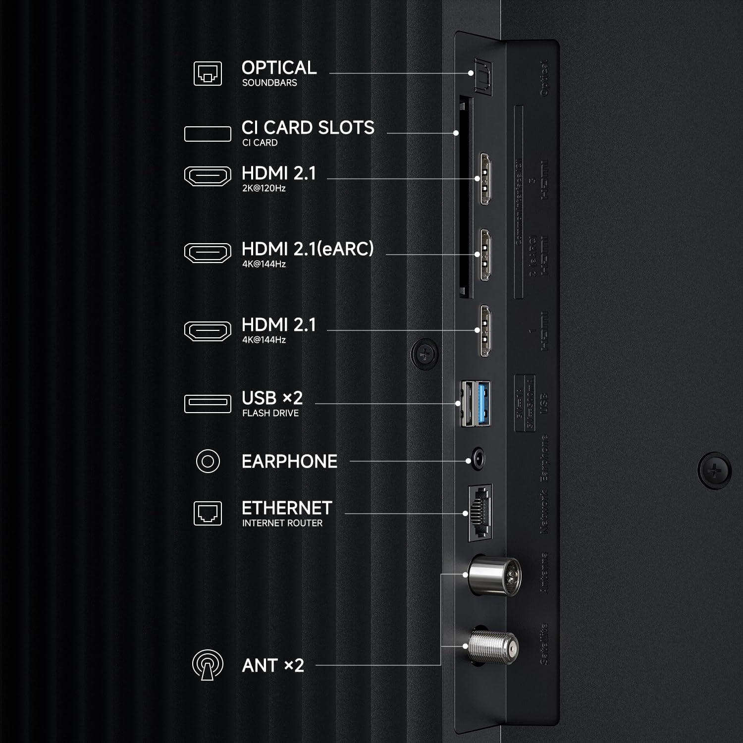 XIAOMI TV S Pro Mini LED 75,Smart TV,Dolby Vision,Dolby Atmos,4k QLED,144Hz,Google TV,HDR 10+,Triple Tuner,DVB T2,MEMC,DTS-X,Harman AudioEFX，Prime Video,Google Assistant,Airplay2