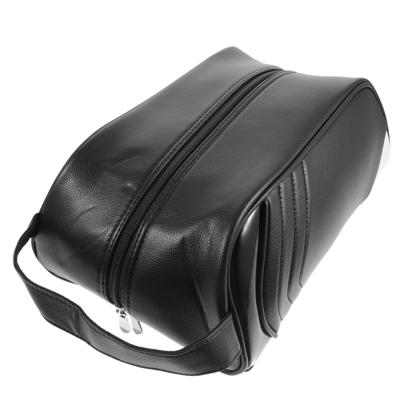 Sacca Portascarpe Pieghevole in Cuoio Nero per Scarpe | Borsa Portascarpe da Viaggio, Contenitore Multiuso Antiusura, per Ciclismo e Sport, Formato Compatto