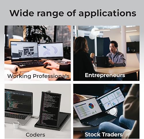 Miniatura 7 de Mobile Pixels 2024 - Monitor portátil de 13.3 pulgadas, extensor de monitor de computadora portátil Full HD IPS 1080P, USB CUSB A Plug and Play,