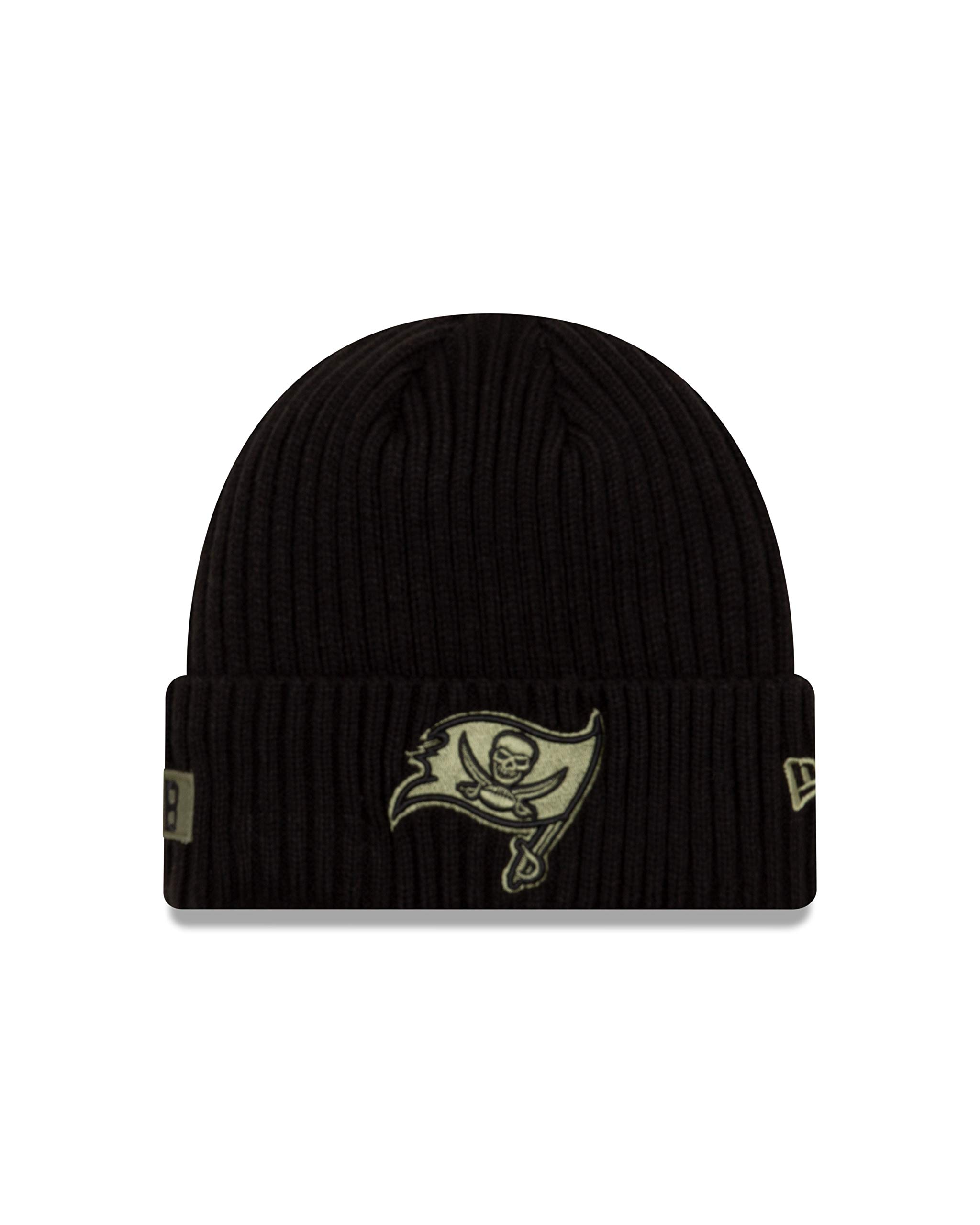New Era Beanie-Buccaneers-Black Tampa Bay Buccaneers Beanie Salute To Service 2020 Black - One-Size