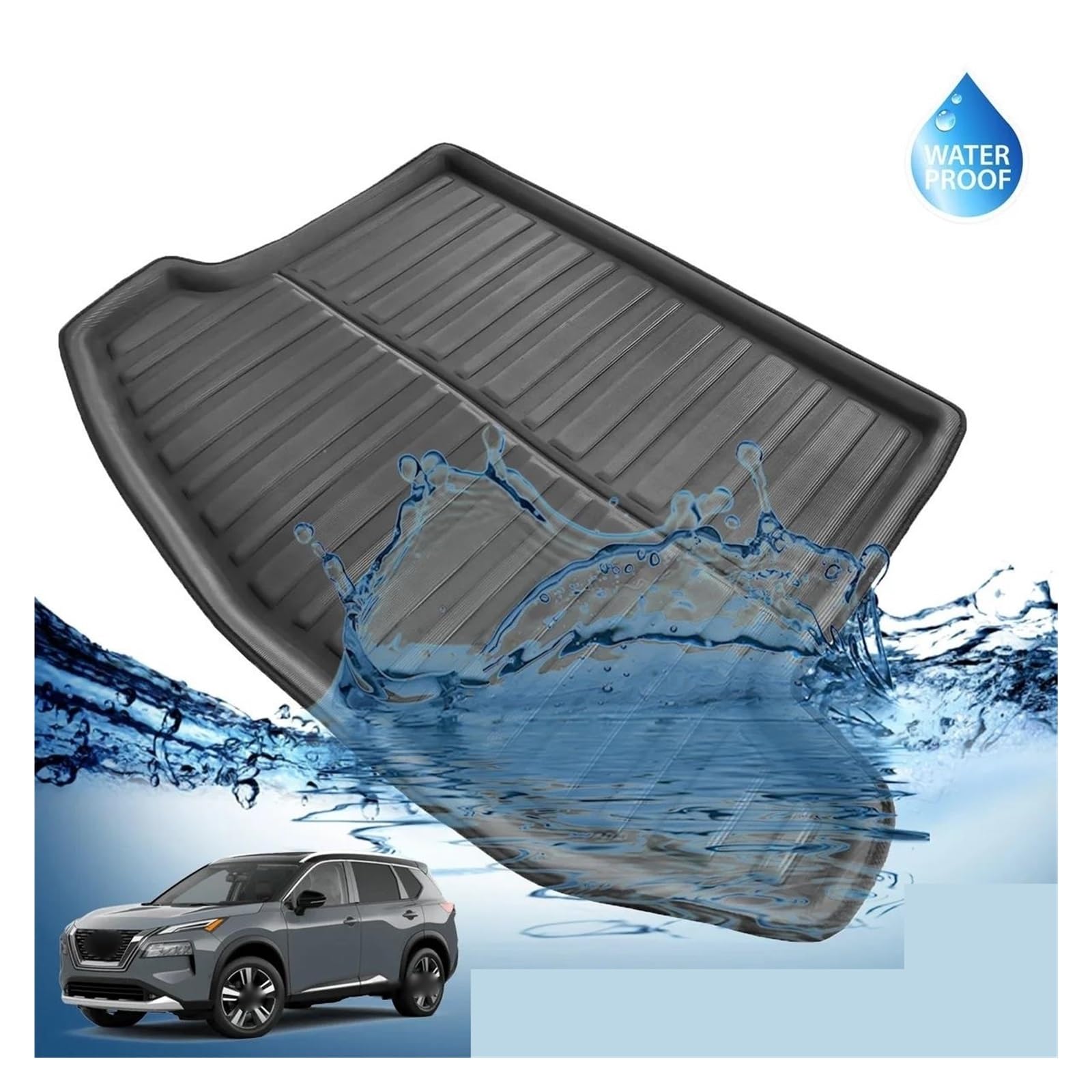 Vasca Baule Bagagliaio Su Misura Car Boot Zerbino Fodera Per Nissan Per X-Trail Per XTRAIL Per Rogue 2022 2023 T33 Cargo Trunk Vassoio Tappeto Heavy Duty Pad Tappetino Bagagliaio Auto