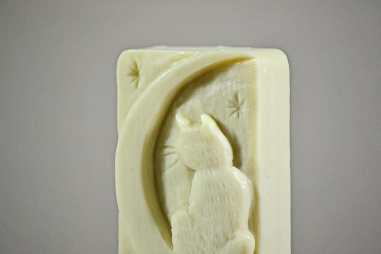 CAT Moon Silicone Mold for SOAP Making, Candle, Resin, Clay, Plaster and Other Crafts Animal