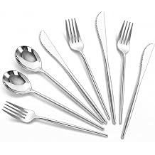 I00000 300 Pcs Silver Plastic Silverware Set-Heavy Duty Plastic Utensils Set Include 100 Forks,100 Spoons,100 Knives,Silver Disposable Cutlery Perfect for Dinner Wedding Party