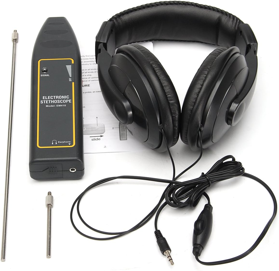 Tutoy Electronic Stethoscope Earphone Leak Detector Water Pipe Detection Equipment Kit