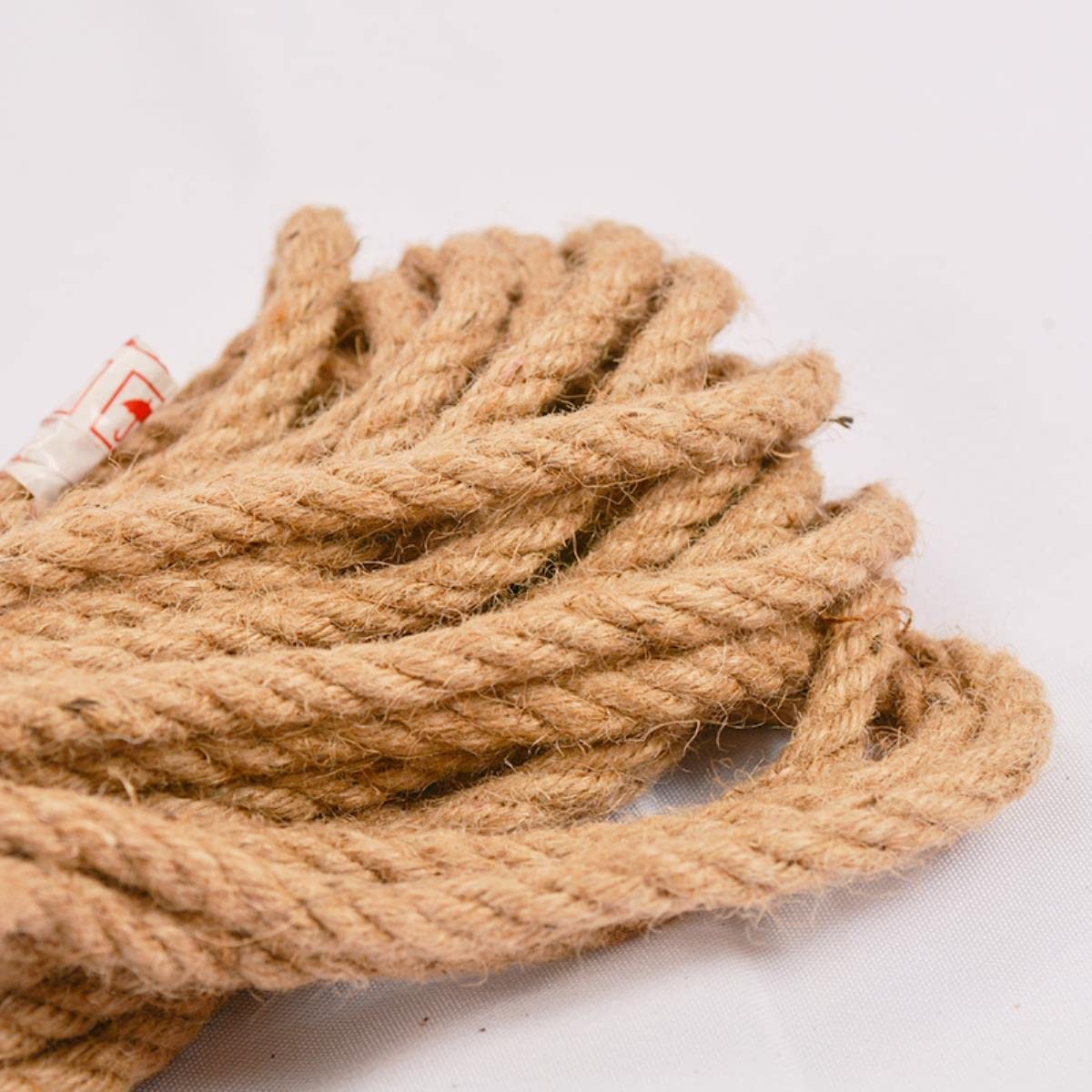 8mm 3/10/20/50M Corda di Iuta Naturale Spago Corda di Canapa Corda Intrecciata Stringa per Animali Domestici Fatti a Mano Decorazione Artigianale Fai da Te-50m