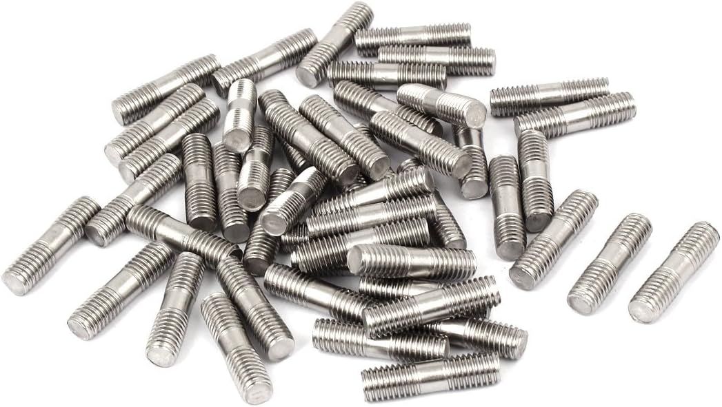 Amazon.com: uxcell M8x30mm 304 Stainless Steel Double End Thread Stud ...
