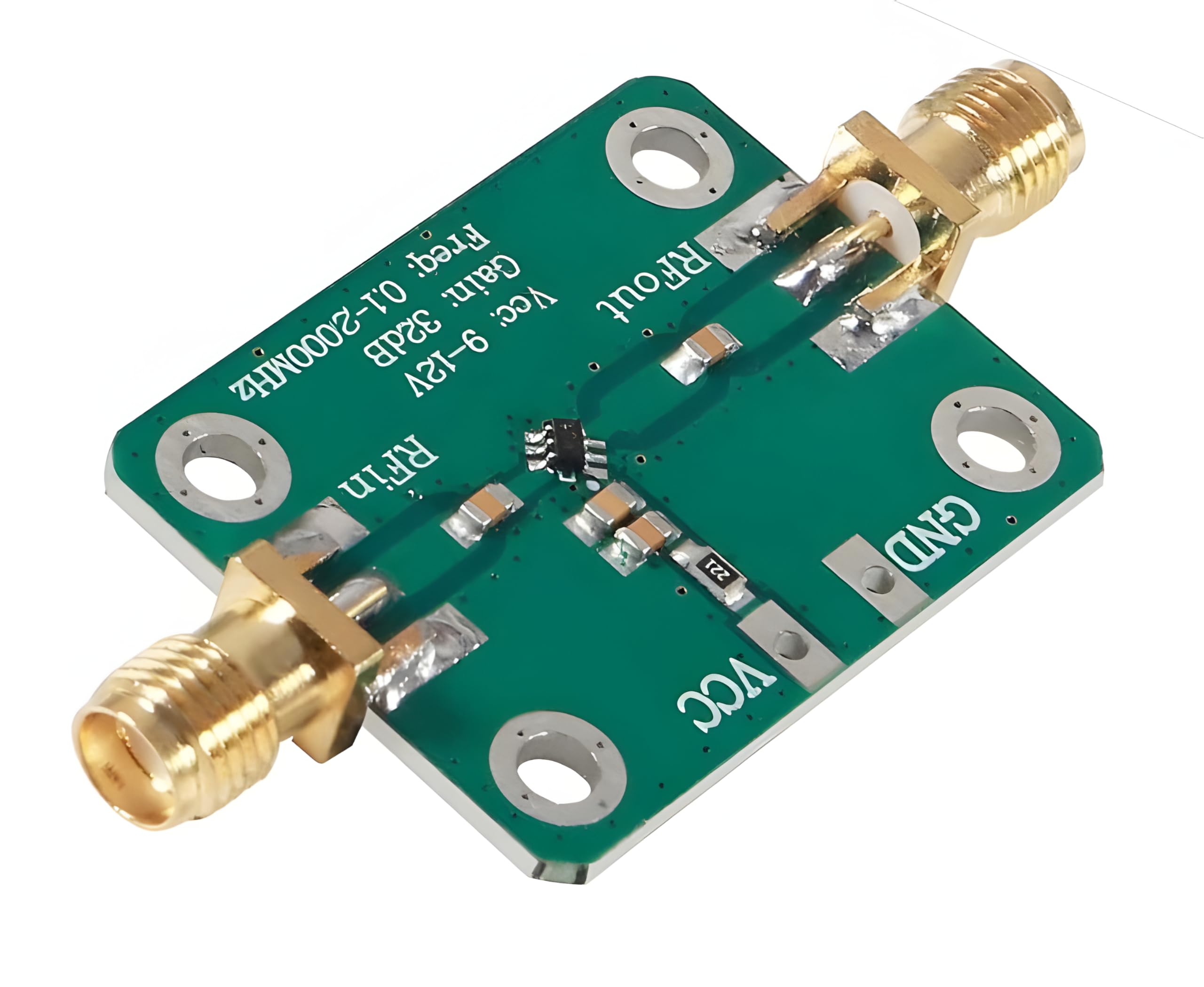 PAMEENCOS 5pcs 0.1-2000MHz RF WideBand Amplifier 30dB High Gain Low Noise LNA Amplifier LNA Development Board