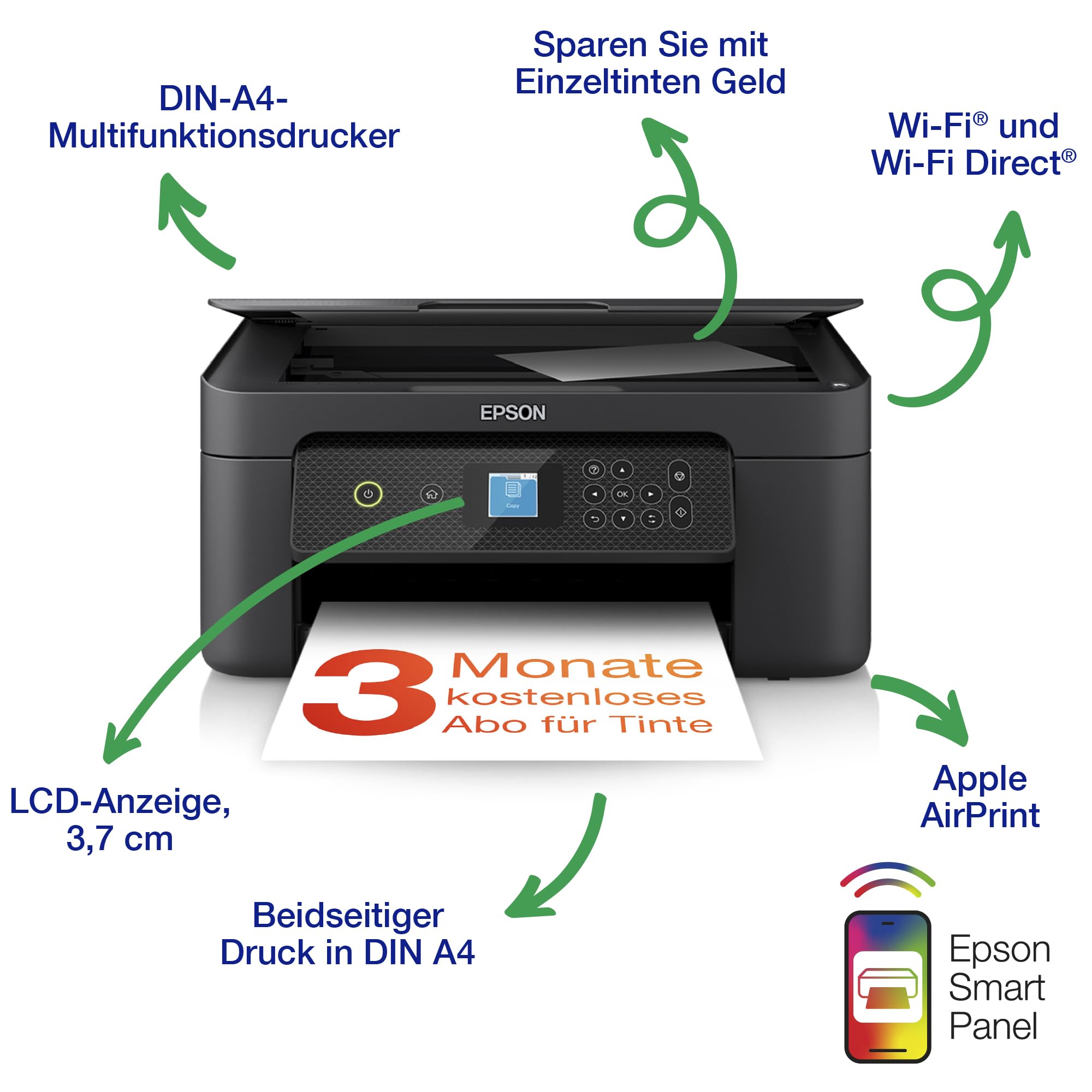 Epson Expression XP-3200 A4 kabelloser Multifunktionstintenstrahldrucker