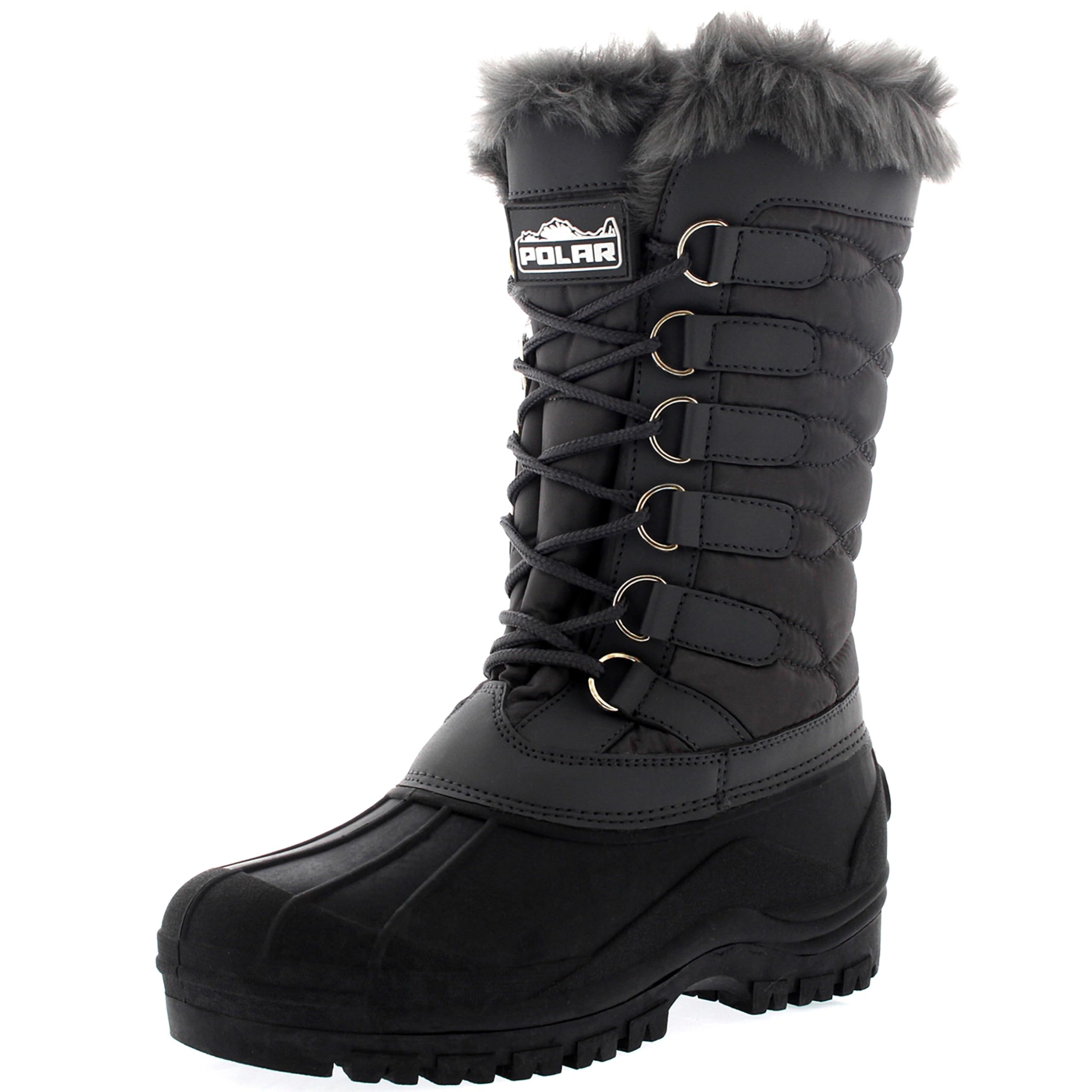 Mujer Nylon Al Aire Libre Nieve Pato Invierno Manguito De Piel Botas