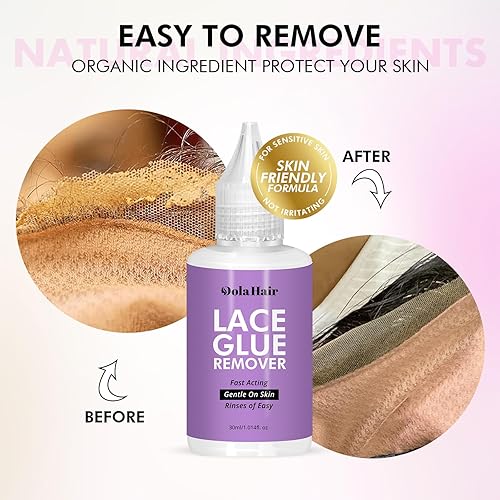 Miniatura 3 de Dolahair Removedor de pegamento de encaje para pelucas de encaje, extensiones de cabello con cinta