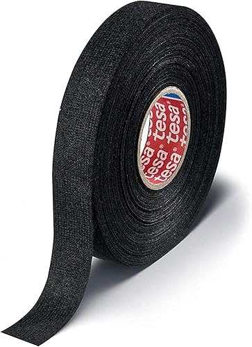 Miniatura 3 de campolina Tesa 51608 - Cinta adhesiva de tela para cableado automotriz, 82.0 ft x 0.748 in, protección de envoltura eléctrica, paquete de 3