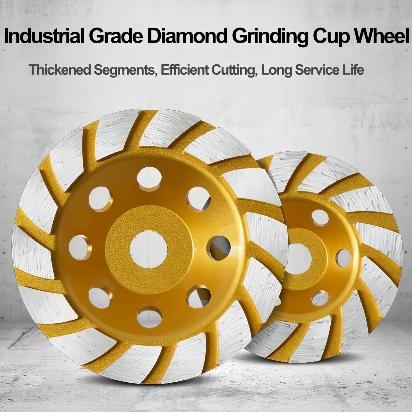 Copa diamantada extra gruesa para amoladora angular, desbaste hormigón cemento mármol granito(OD5.91"(150mm))