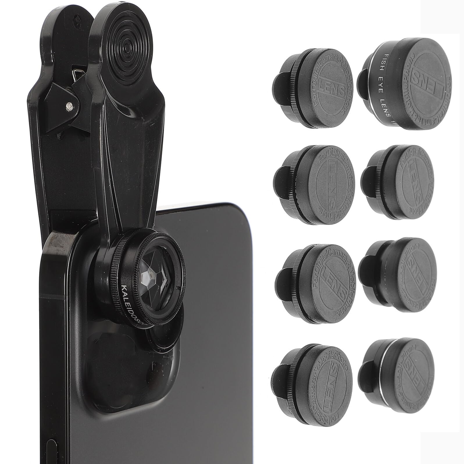 Homoyoyo Lentes para Teléfono Móvil Kit de Lentes Incluye Ojo de Pez Gran Angular y Macro para Cámara de Teléfono Color