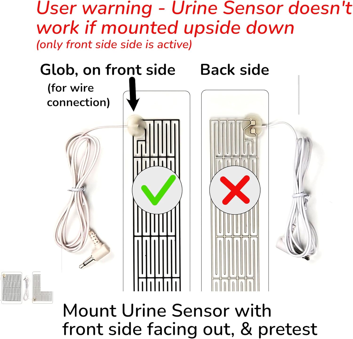 Pet Urine & Moisture Alarm for Dogs and Cats - Detect Pet Peeing - Training Tool for Dogs - Protect Furniture - with Extra Long Sensor (12 in x 1.6 in)