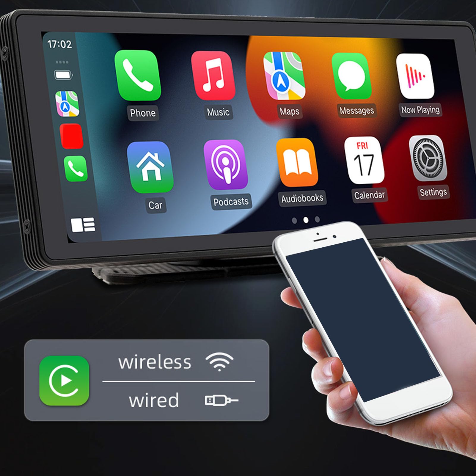 Estéreo para Automóvil de 10,26 Pulgadas, Pantalla Táctil FHD IPS, Compatible con, Android Auto, BT, MirrorLink, Navegación GPS, para Cualquier Automóvil