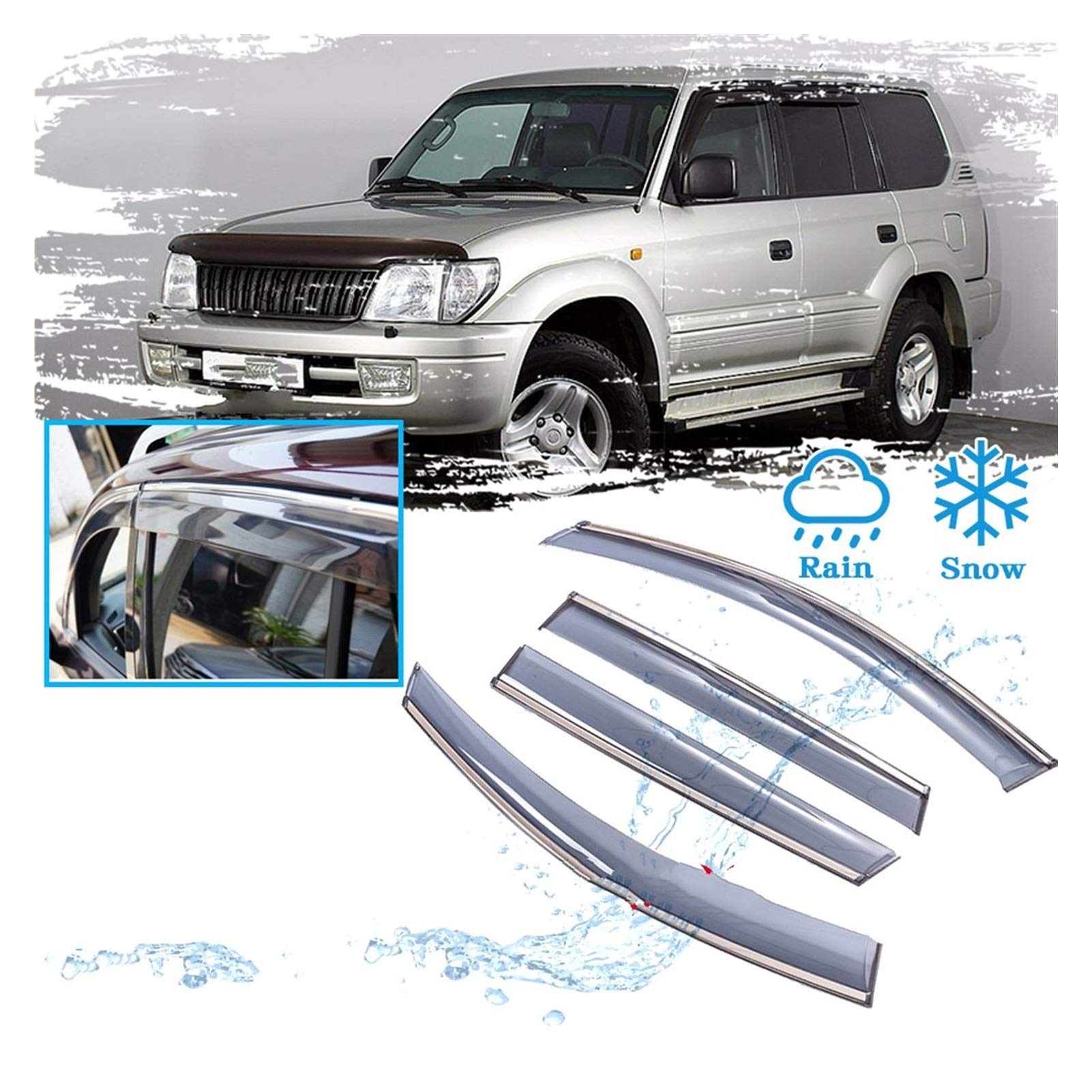 Buy Wind Deflectors For Toyota Land Cruiser Prado Merú 90 J90 19972002