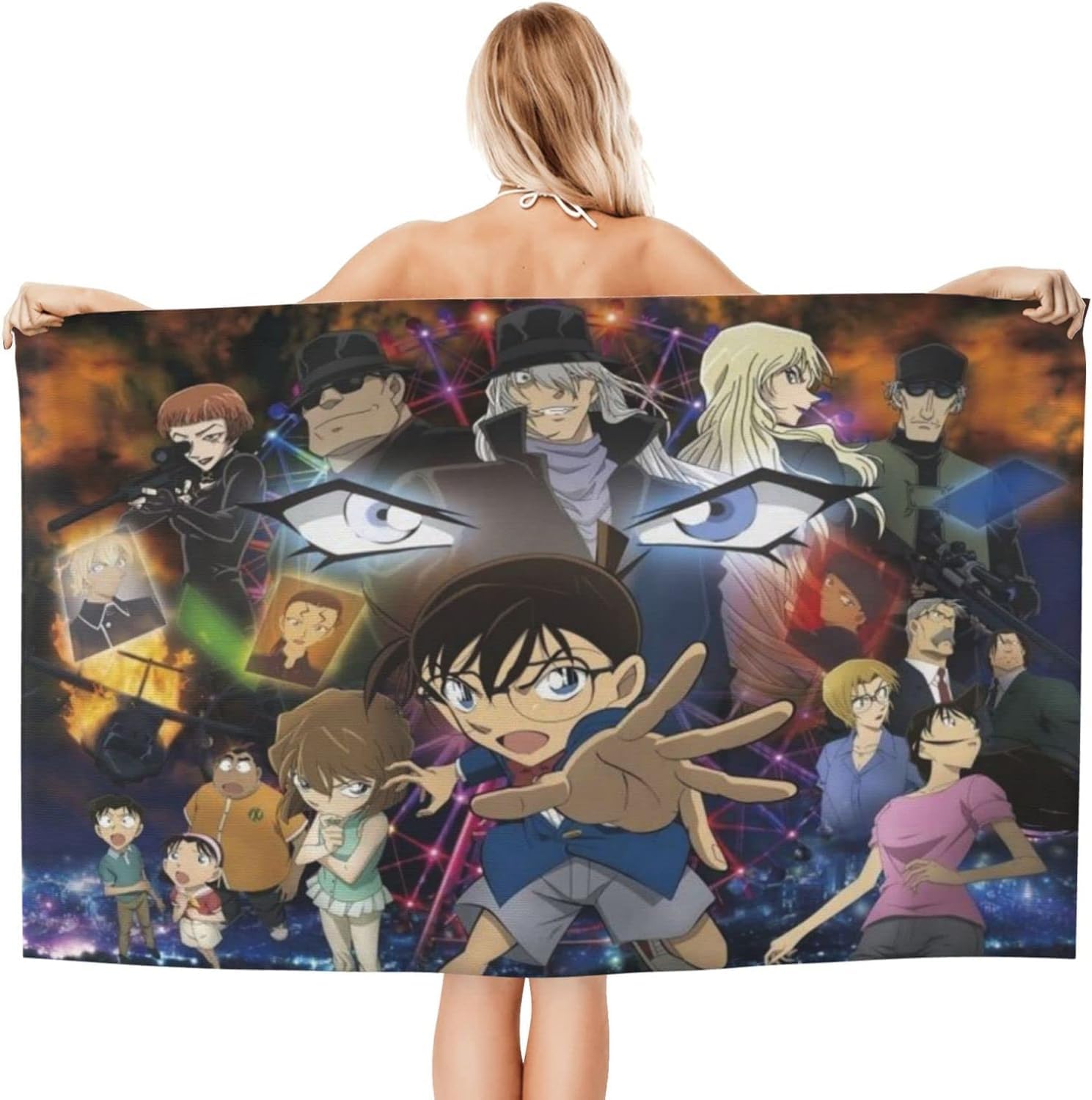 Amazon｜名探偵こなん バスタオル マイクロファイバー 高速吸水 速乾