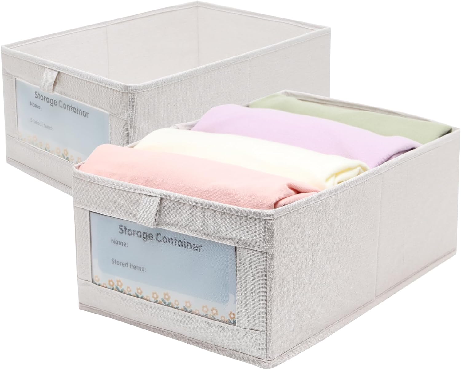 Storage Bins,Foldable Closet Organizer Storage Cubes,2Pack