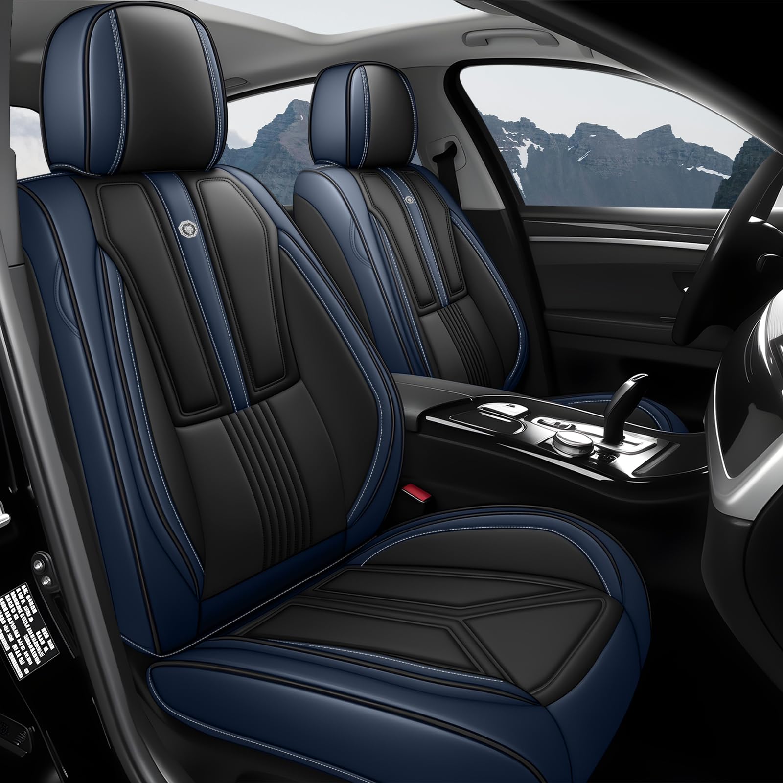 BYXN Prius Seat Covers (Black & Blue Front)