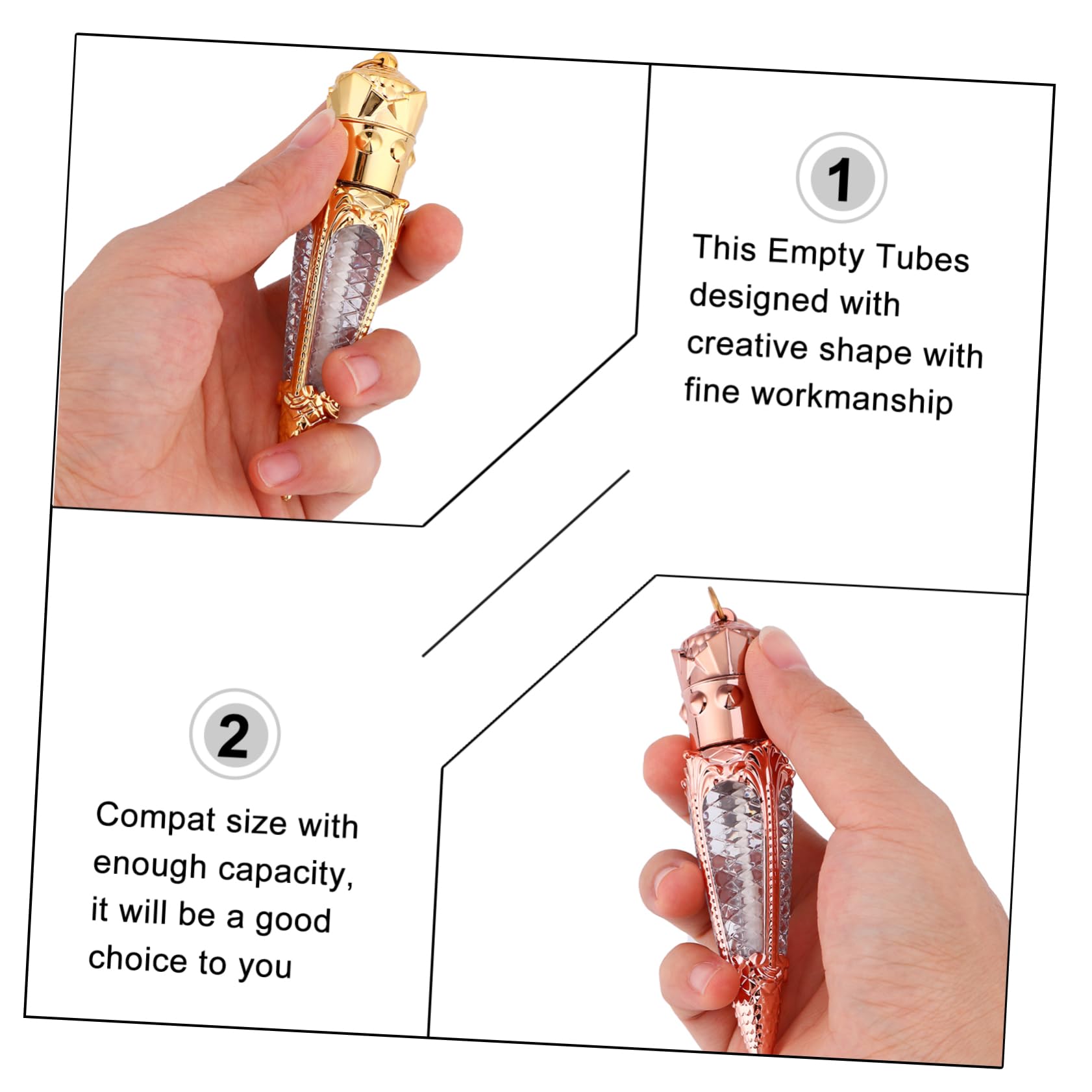TOPPERFUN 10stücke Radieschenform Lipgloss-behälter aus Leere Lippenstift-unterflasche Nachfüllbare Lippenstifthülse für Lipgloss Lippenöl und Mehr Auslaufsicher und Handlich