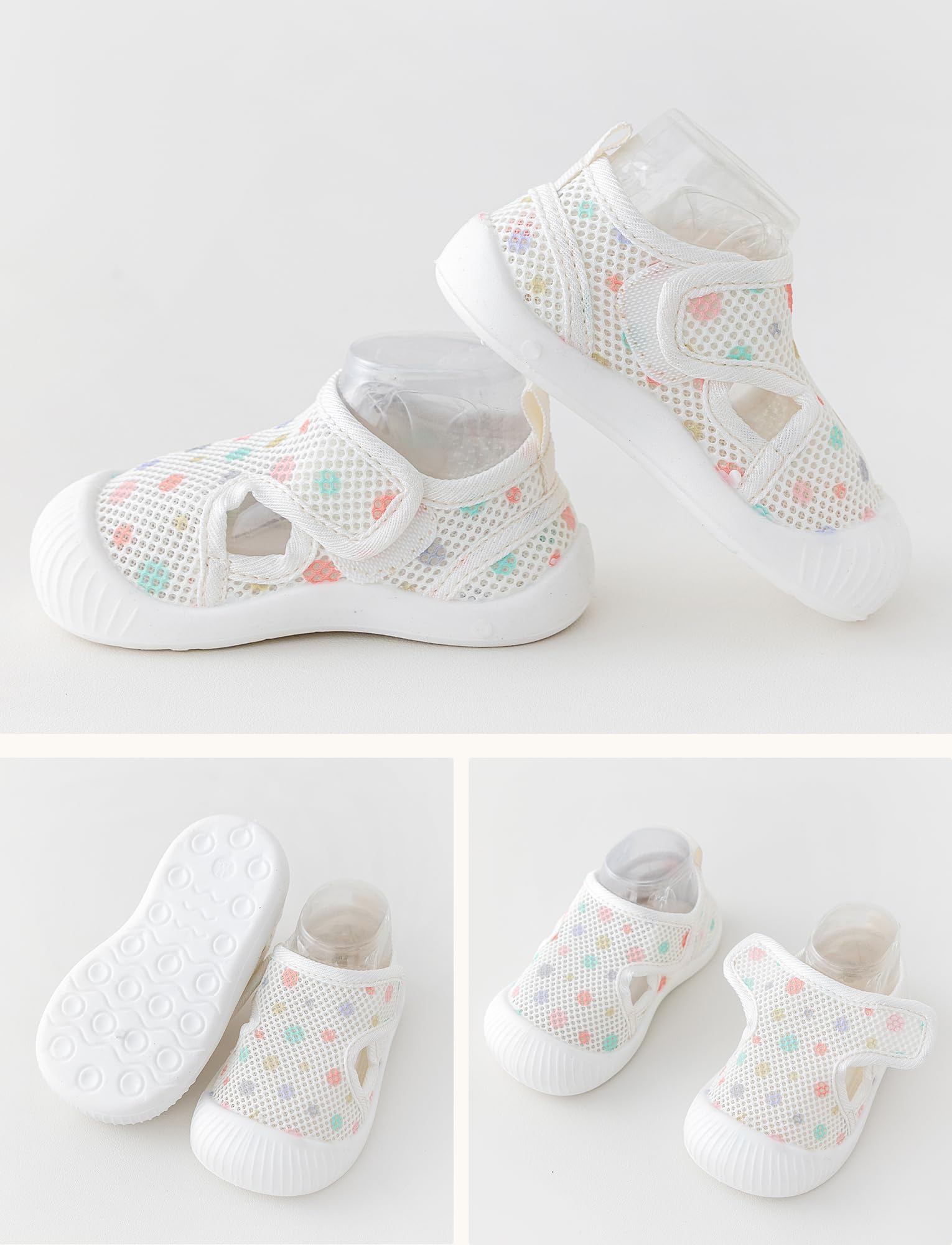 Baby Boys Girls Breathable Non-Skid Shoes First Walking Shoes Soft Rubber Sole Slipper Sneaker 9-12 Months Pink