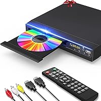 GOKUID Region Free DVD Player for Smart TV - 1080P Upscaling, HDMI/USB, All Regions, Cables Included, Memory Playback