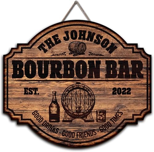 V VIBEPY Letrero impreso por todas partes, letrero de bar, decoraciones de bar, letrero de bar personalizado, letrero de barra de bienvenida,