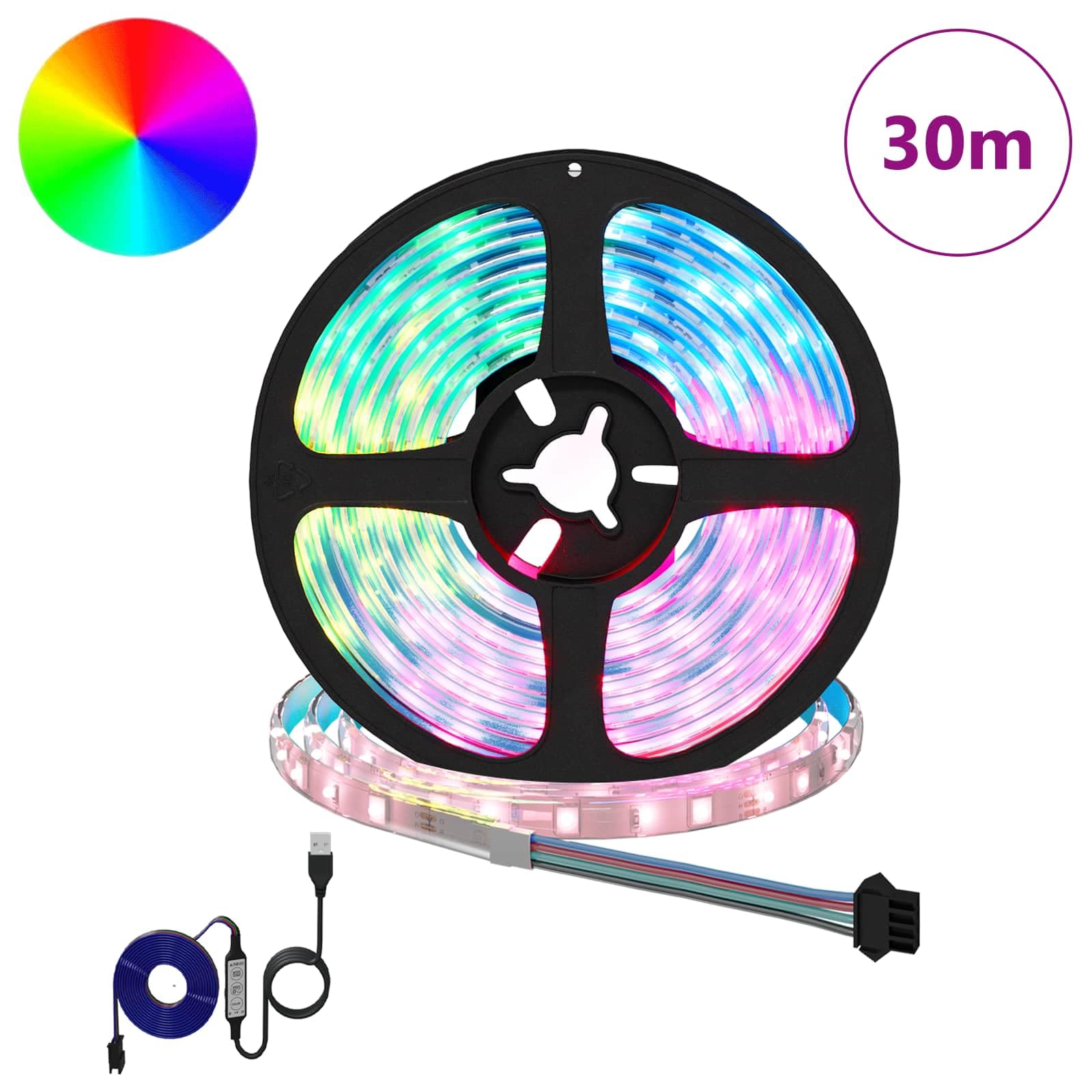 Tira de luces LED, 12 unidades, cambio de color, cobre y plástico