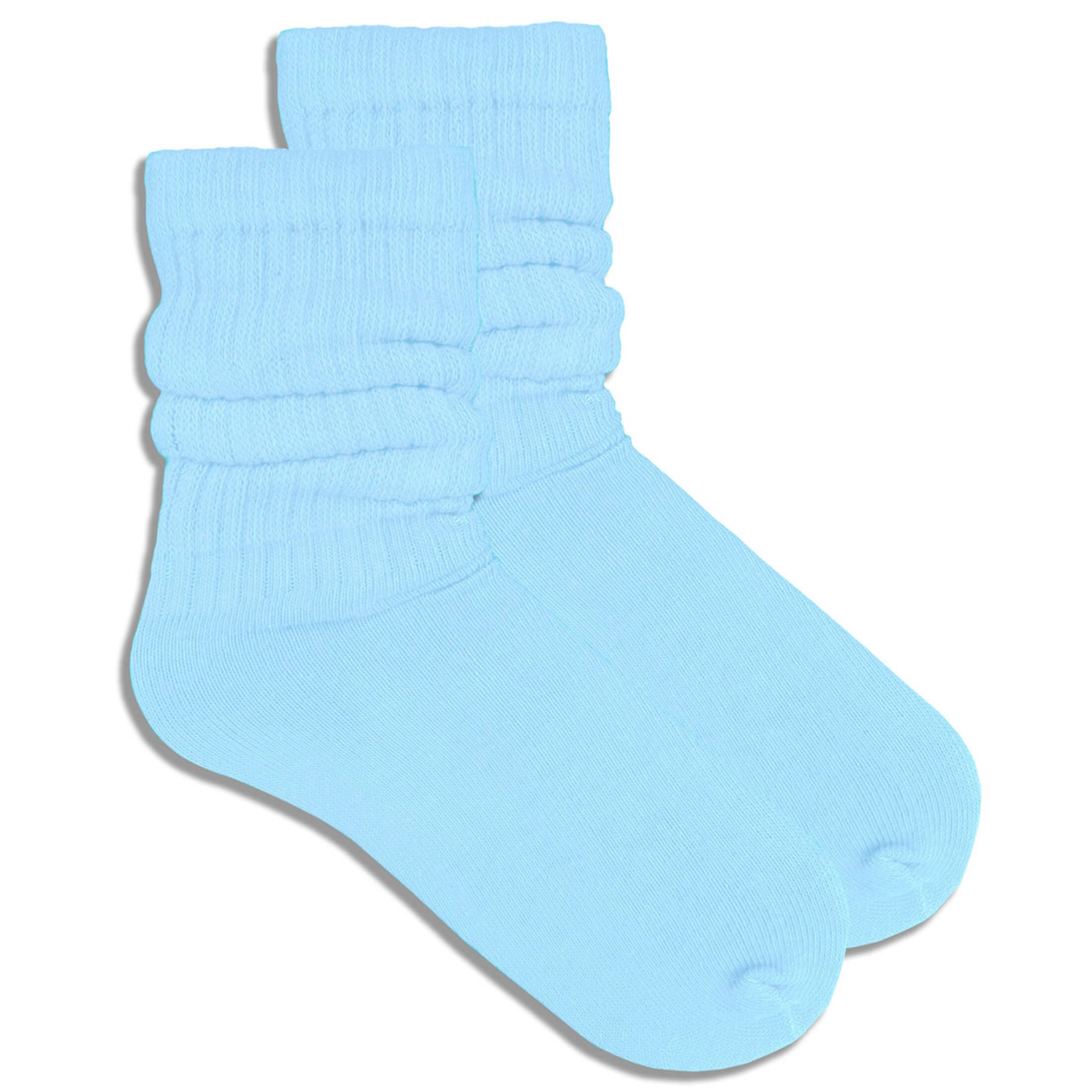 COUVER Women Cotton Scrunched Slouch Socks | 90% cotton 5% polyester 5% elastic, scrunched slouch socks, adjustable crew to knee high, retro dance, size 6 to 11