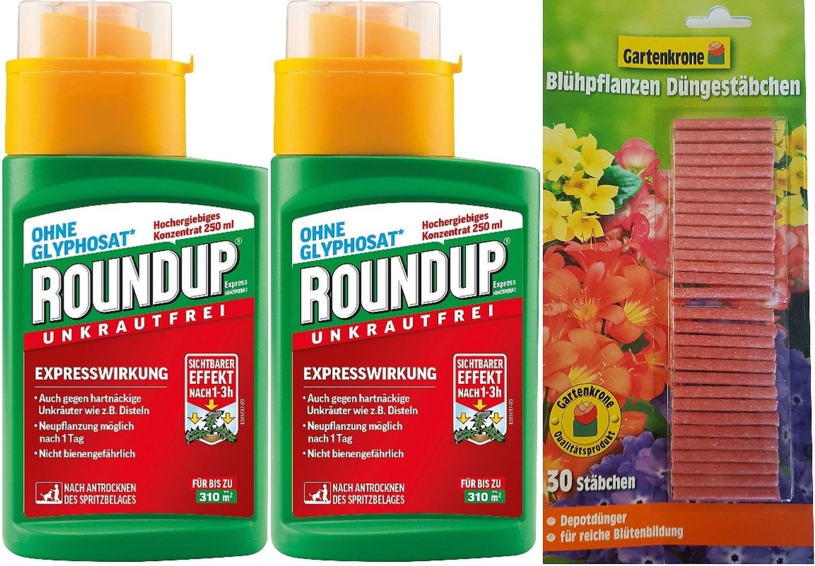 CELAFLOR 2 X 250 ml Roundup Express Konzentrat (Unkrautvernichter)