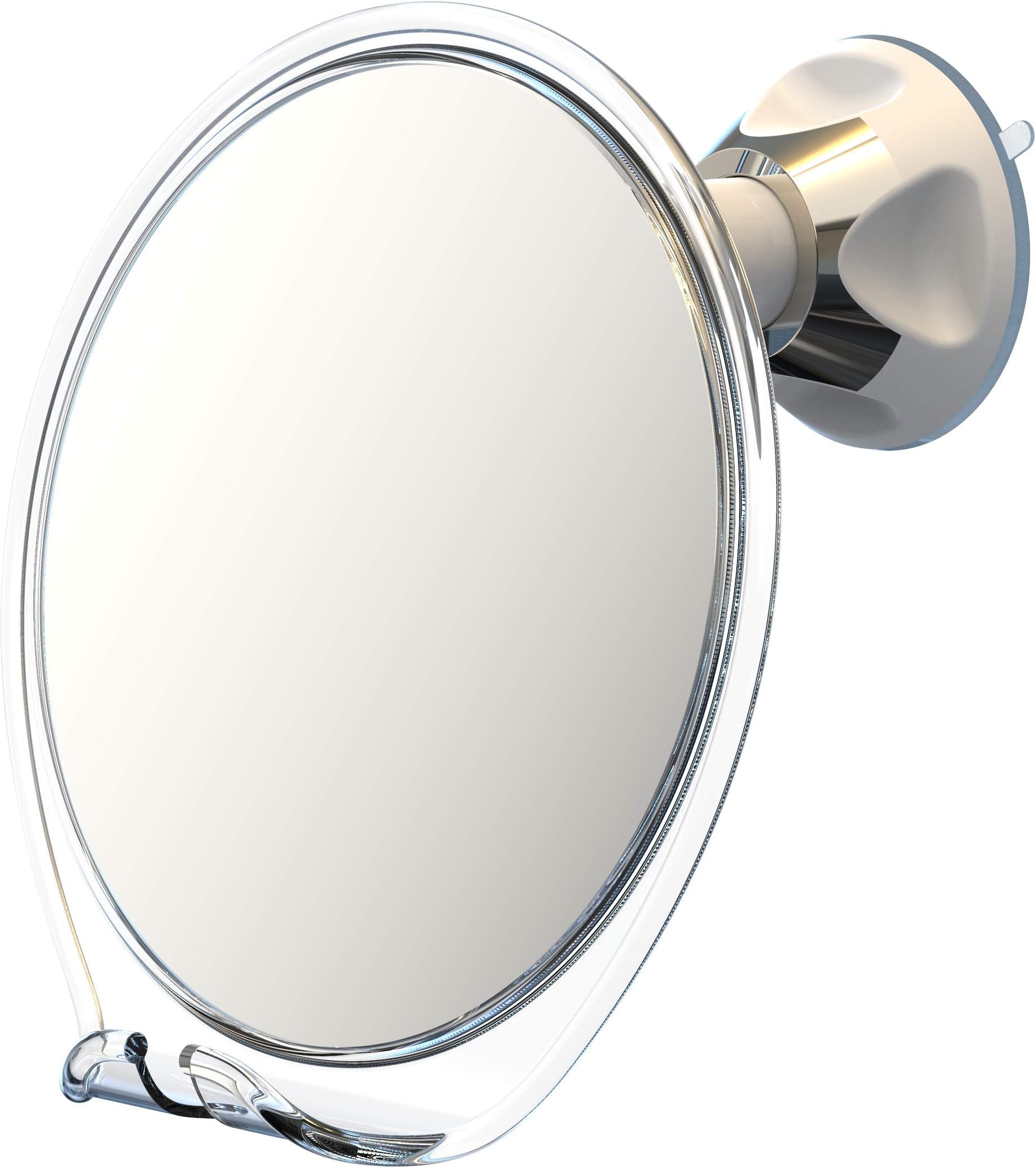 Luxo Shaving Mirror, Shower Mirror with a Razor Holder for Shaving with Powerful Suction Cup - Shatterproof Anti Fog for Shower (Clear)