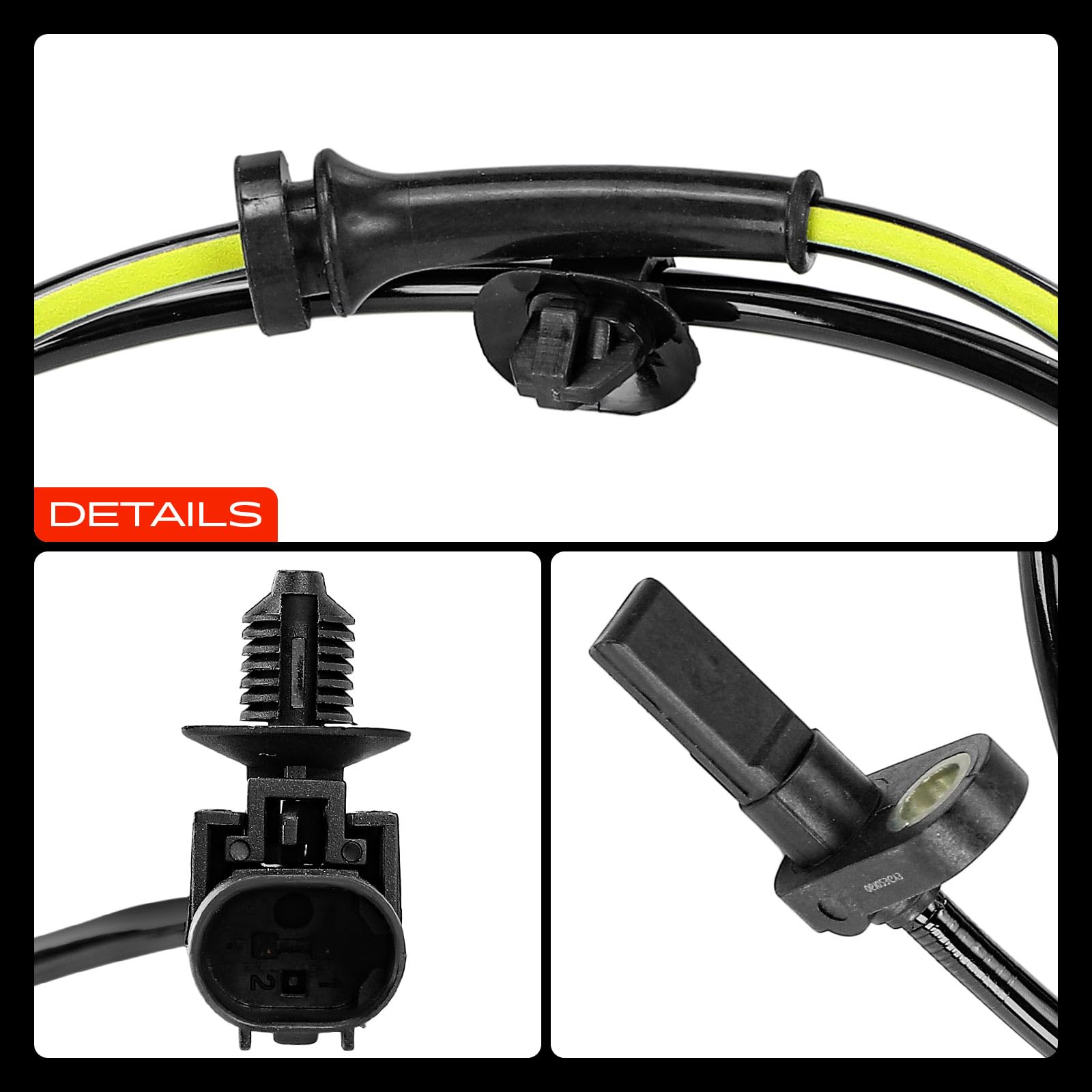 Frankberg 1x Capteur ABS Avant 2-Pôles Compatible avec Aygo B1 Aygo B4 C1 PM PN 107 PM PN Aygo Camionnette/Hayon B1 Remplacer# 895420H030,B001009080