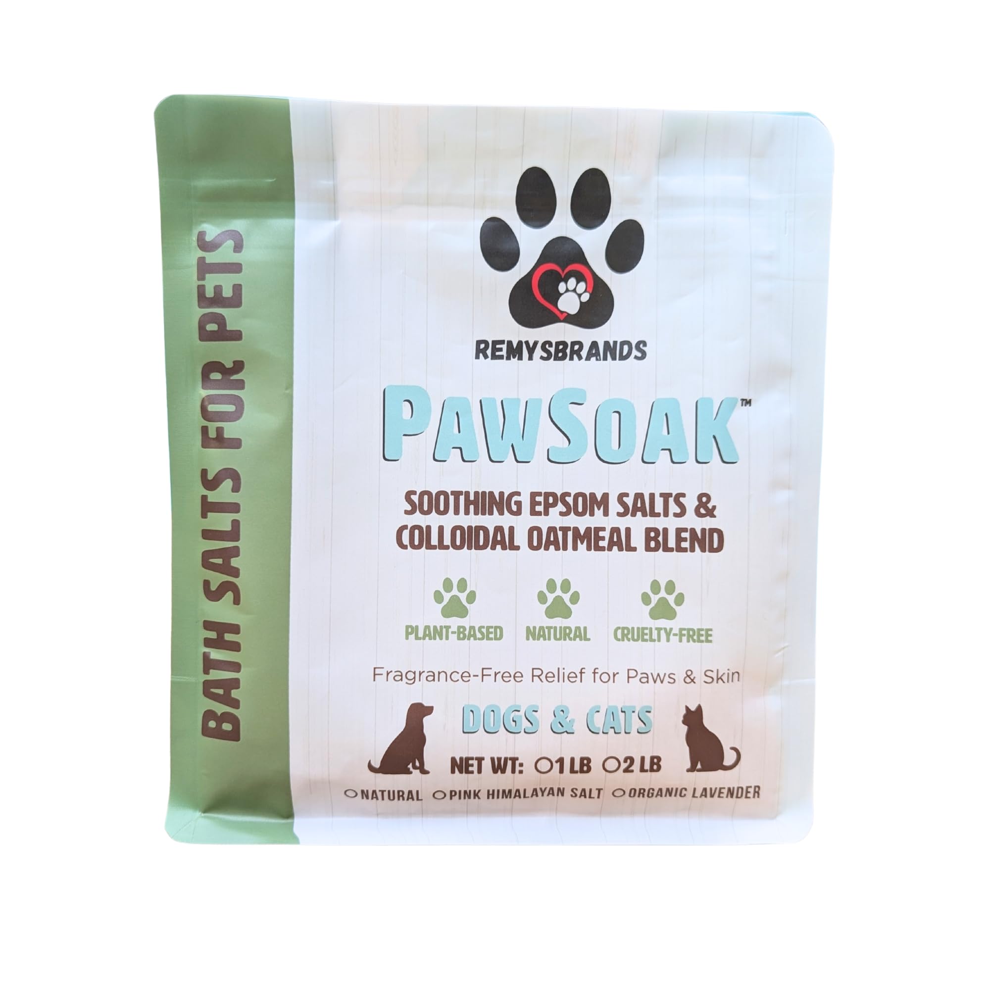 PawSoak Bath Salts for Pets - Epsom Salts & Colloidal Oatmeal Blend - Reduces Excessive Paw Licking & Chewing - Soothing & Cleansing for Dogs & Cats