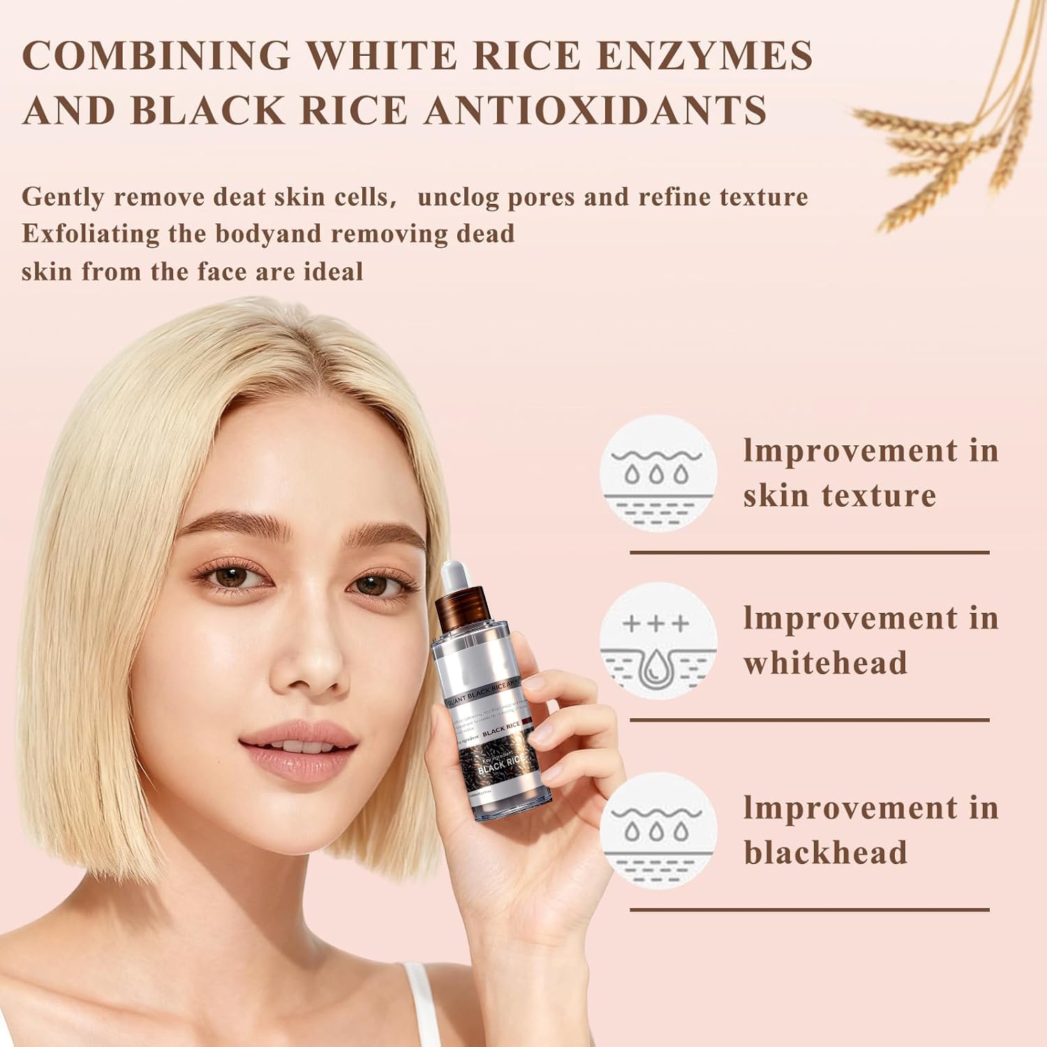 Rice Peel Shot Glow Rice Ampoule Duo | Pore Minimizing Gentle Peel & Deep Hydration |Black Rice Exfoliant for All Skin | 6.76 Fl Oz 2Pcs - Image 4