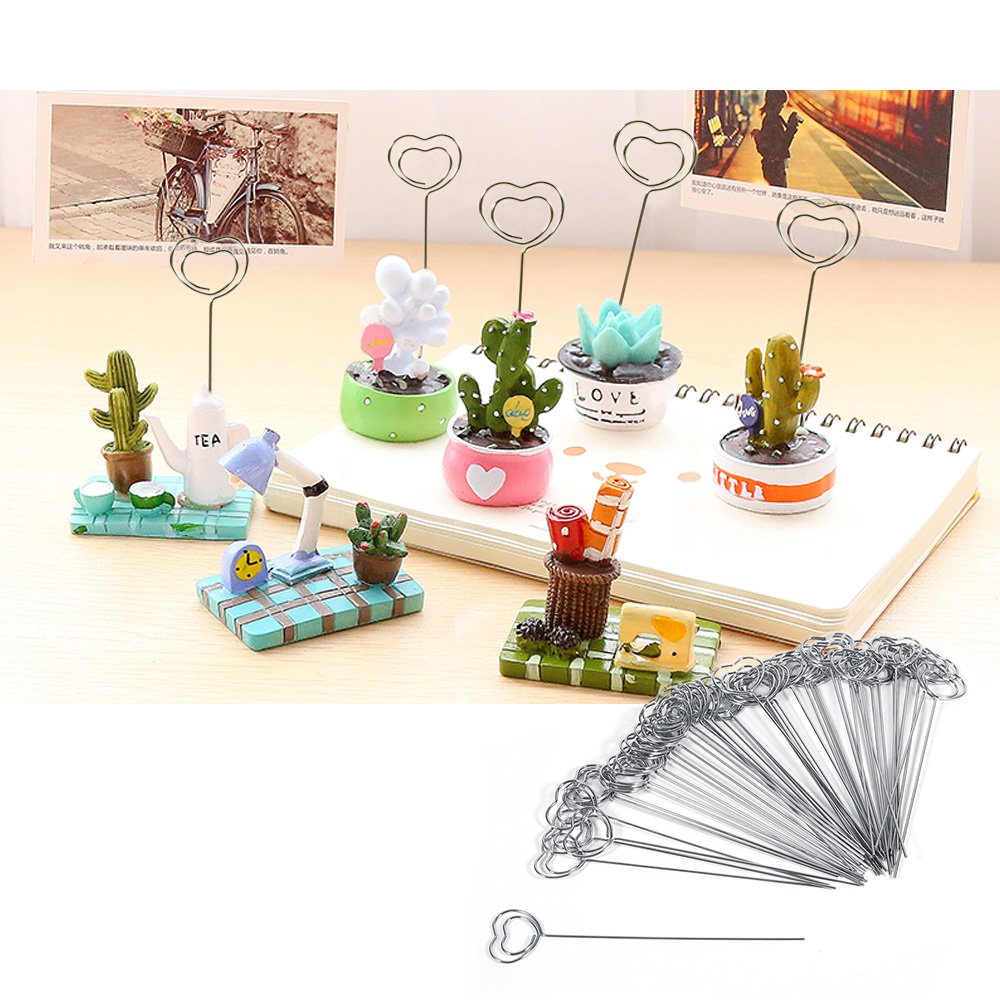 Amazon | 【50個入】カードスタンドパーツ メモクリップ メモ/写真