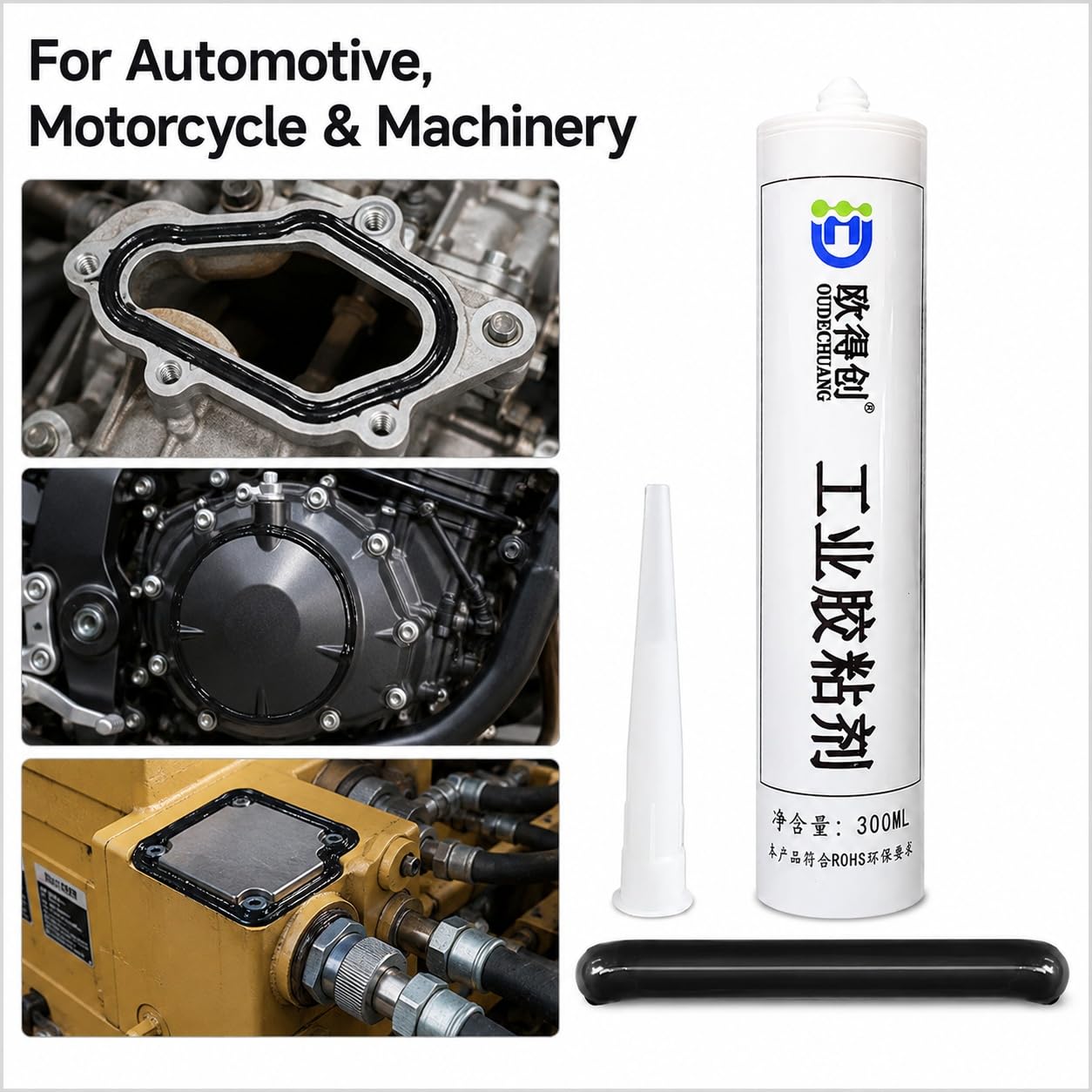 VIDOO ODC-598 Mechaniczne Uszczelnianie Kołnierzy Kauczuk Silikonowy Uszczelniacz Klej 300ml