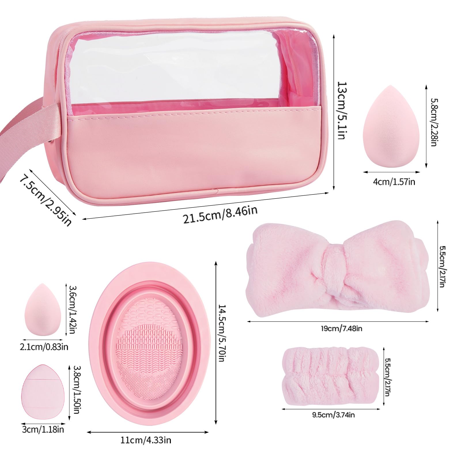 MAANGE Juego de 42 pinceles de maquillaje, juego completo de brochas de maquillaje, 5 productos incluidos, para base de maquillaje, sombra de ojos, corrector, sombra de ojos, juego de pinceles de