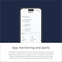 Vista 3 de Moen White Flo Detector de fugas de agua inteligente, alarma con sensor de agua para el hogar, paquete de 3, 920-005