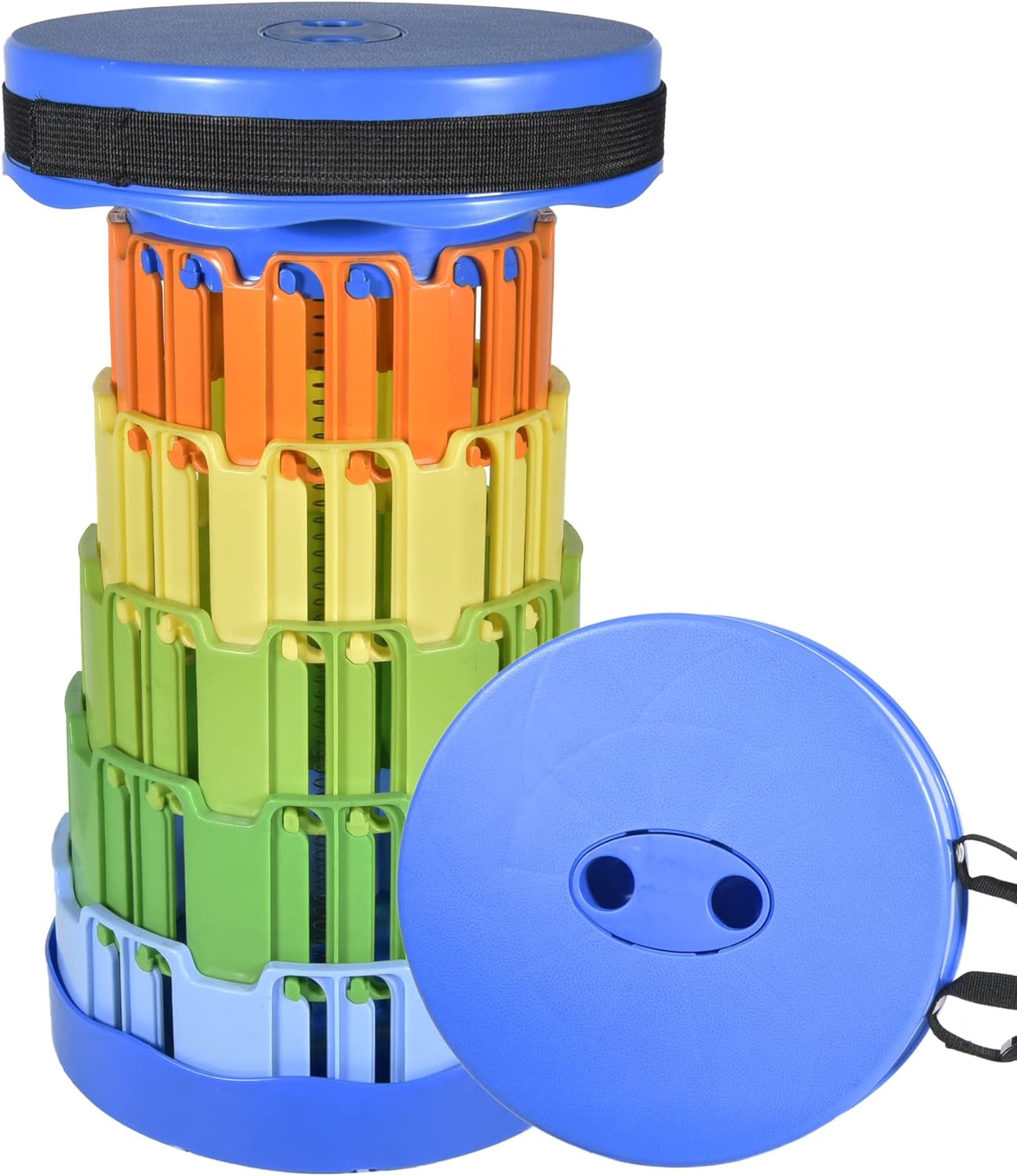 Portable Folding Stool, Collapsible Stool Telescoping Stool