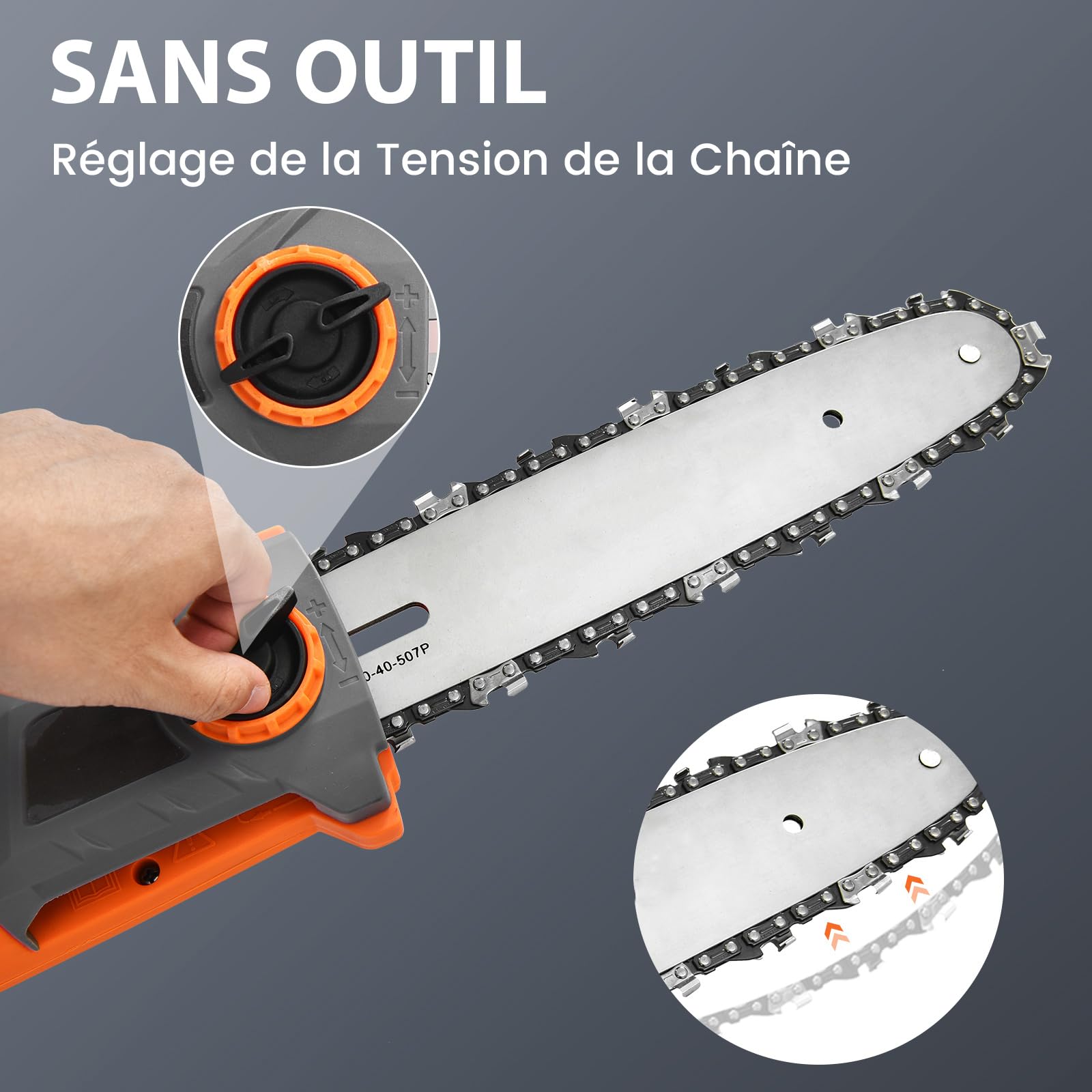 RELAX4LIFE 750W Élagueuse sur perche Téléscopique 212-286CM avec Mini Tronçonneuse Électrique Angle Ajustable -30° à30°, Vitesse 11M/S, Lubrification et Tension Automatique (286cm)