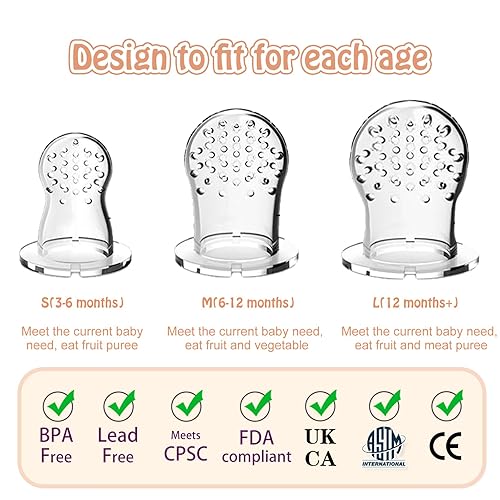 Miniatura 2 de Chupete alimentador de frutas frescas para bebés, paquete de 2 mordedores para masticar, juguete de dentición congelable, alivio de la dentición, Un