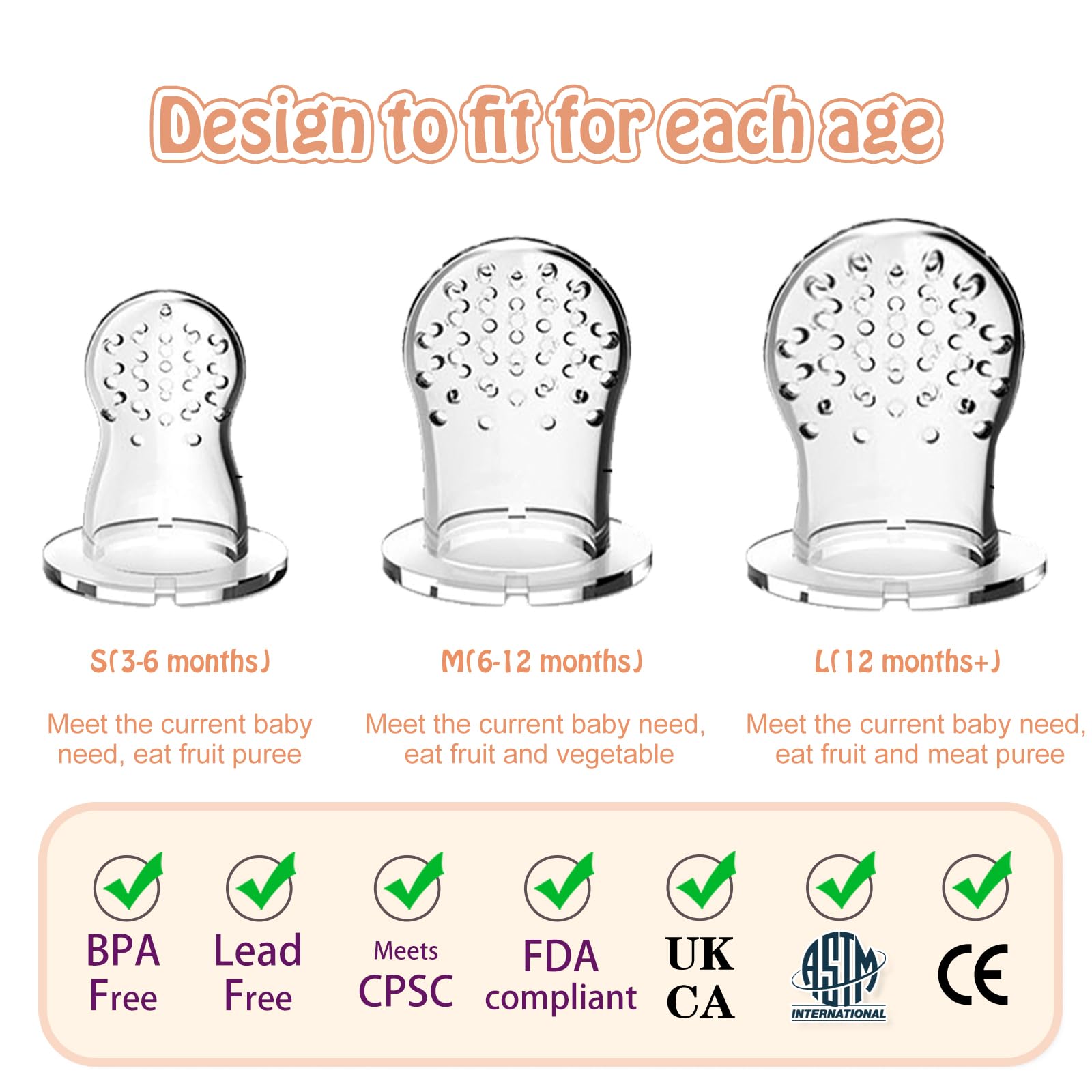 Chupete alimentador de frutas frescas para bebés, paquete de 2 mordedores para masticar, juguete de dentición congelable, alivio de la dentición, alimentador de alimentos con 4 bolsas de 2