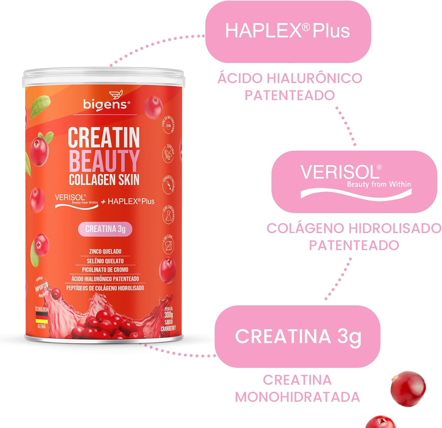 Imagem frontal do pote com fundo branco destacando elementos gráficos. Imagem frontal do pote com fundo branco destacando elementos gráficos.