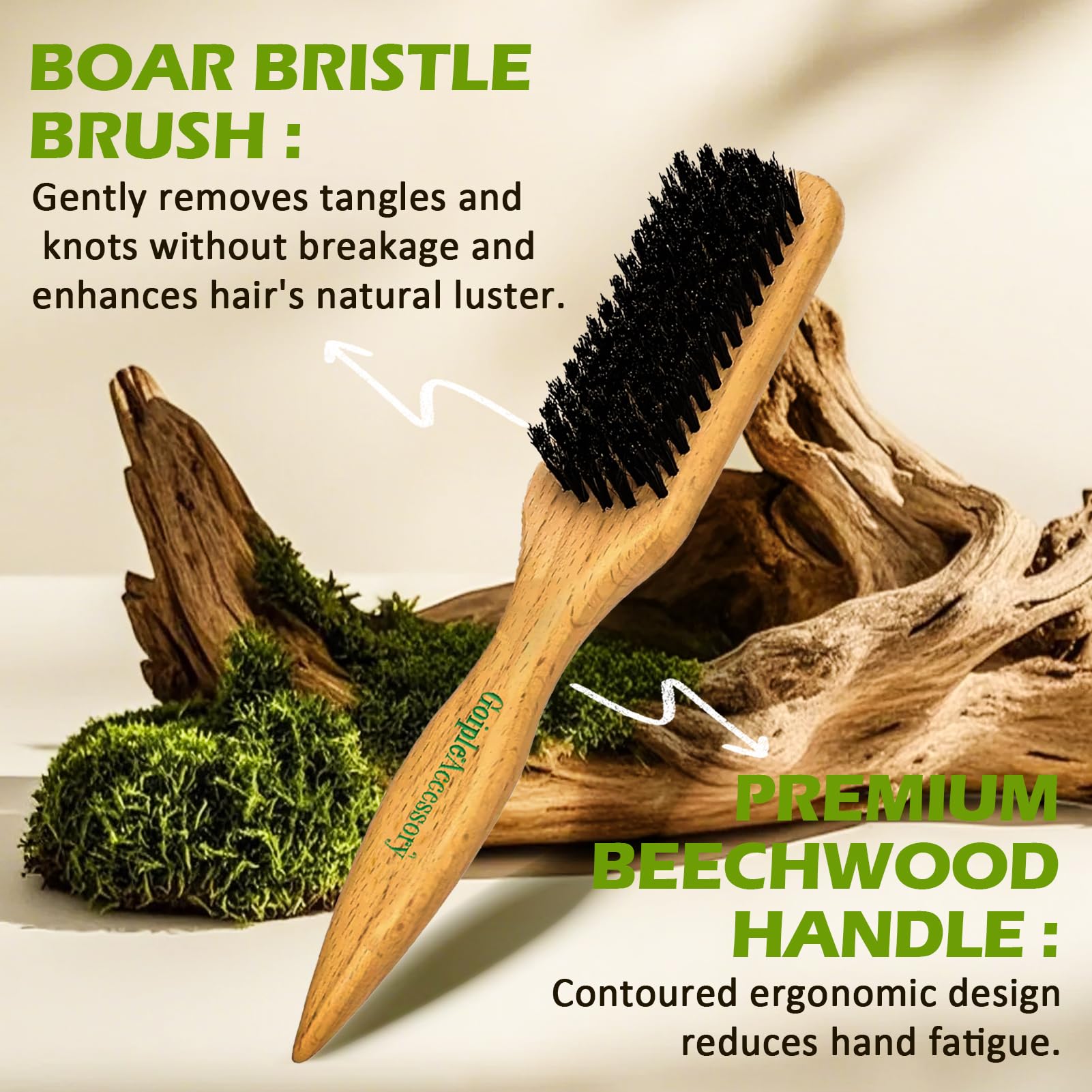 Slick Back Hair Brush & Wax Stick Set, hair wax stick womens - Image 2