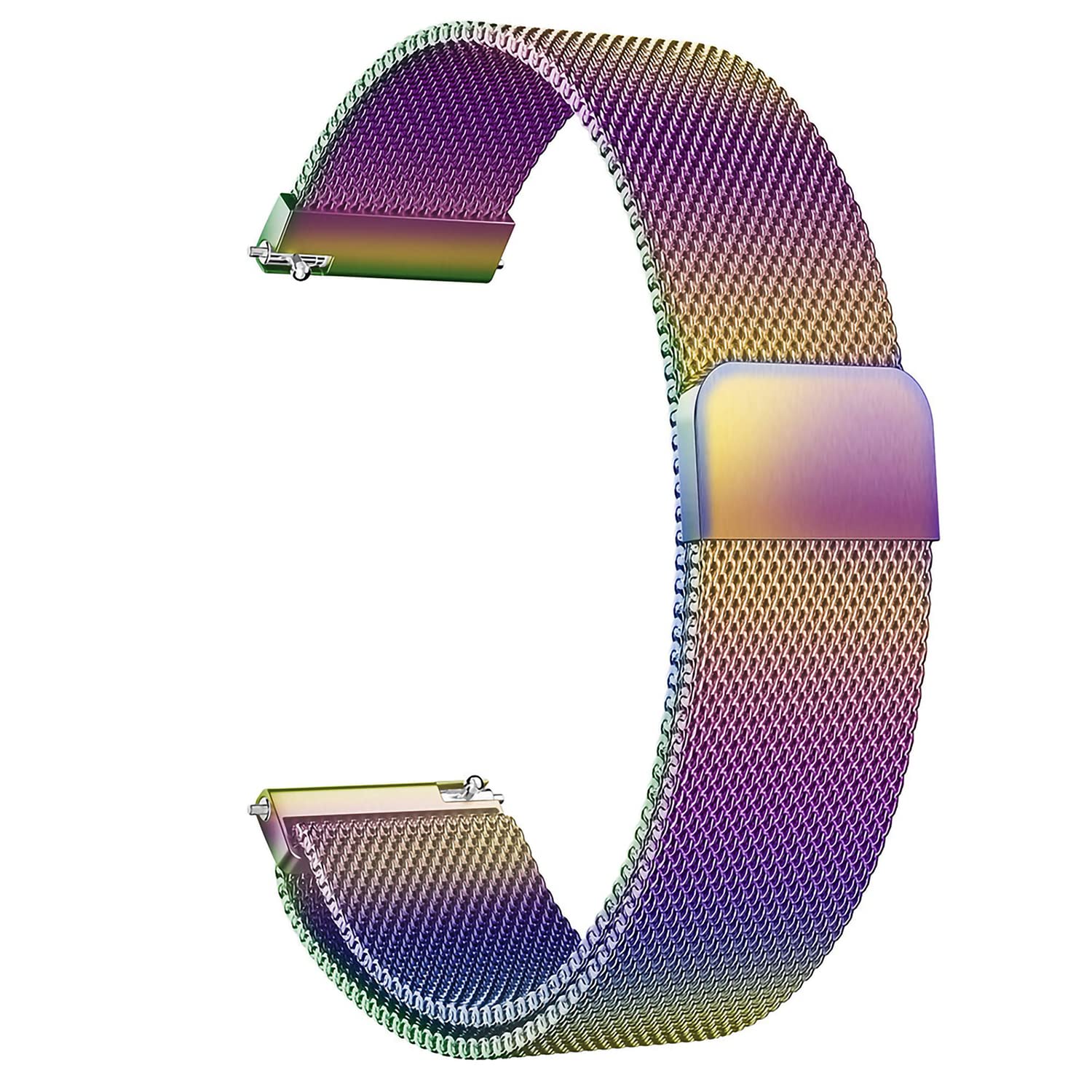 20mm Metal Band Compatible for Samsung Galaxy Watch 42mm/Active 2 40mm 44mm/Samsung Galaxy Watch 3 41mm/Gear Sport/Garmin Vivoactive 3 Stainless Steel Strap Quick Release Replacement Bands