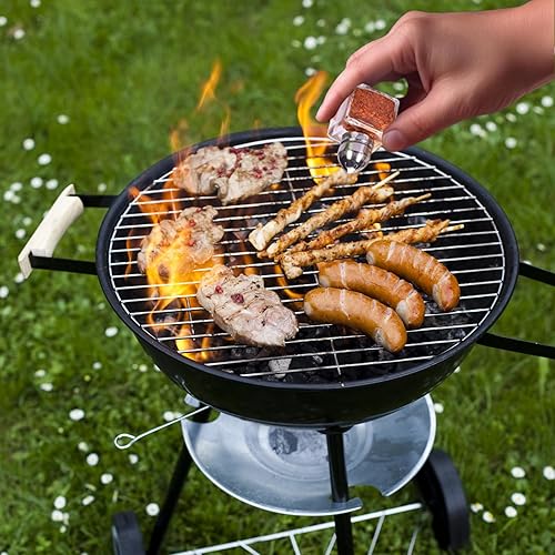 Miniatura 6 de Voittozege 100 mini saleros y pimenteros, 0.5 onzas de vidrio transparente a granel individual pequeño mezclador de especias, recipiente pequeño de