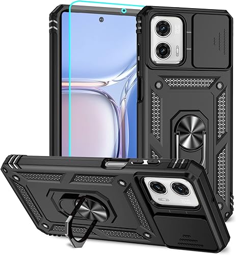 SMKY - Funda para Moto G Power 5G 2023, con protectores de pantalla y funda para cámara, grado militar de 16 pies. Funda protectora magnética con