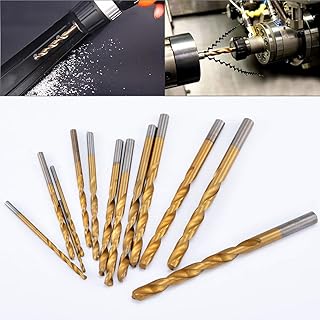 HOHXEN Titanium Drill Bit Set, High Speed Steel Quick Change 1/4Â¡Â± Round Shank -13Piece