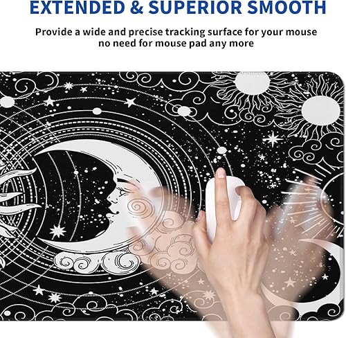 Miniatura 5 de Alfombrilla de mouse mágica astrológica extendida grande, alfombrilla de mouse para juegos, alfombrilla de escritorio, 31.5x11.8 pulgadas de largo,